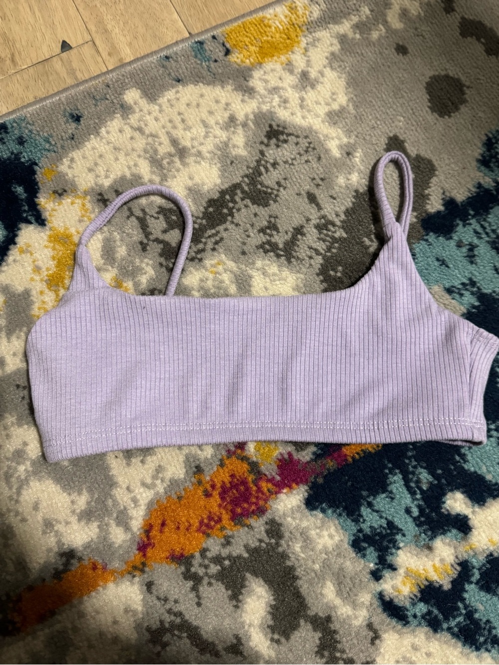 Tiger Friday Lilac Ribbed Bralette Top
